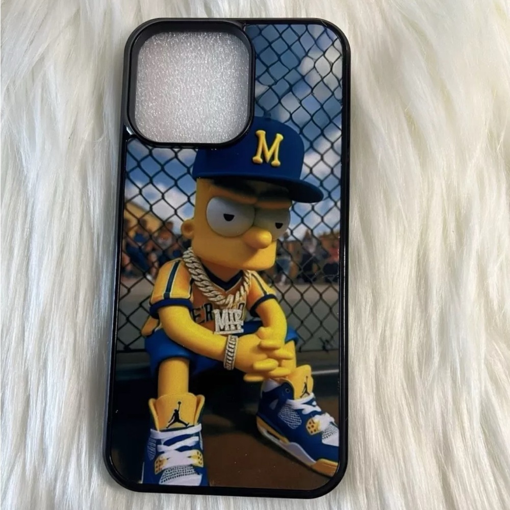 Handmade Bart Simpson Printed Phone Case Iphone / Samsung.